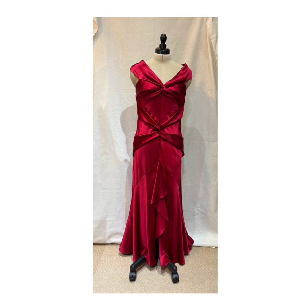 ABS Allen Schwartz Burgundy Prom Dress